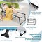 Costway 2 PCS Folding Chaise Lounge Chair Portable Sun Lounger with Adjustable Backrest Grey/Navy